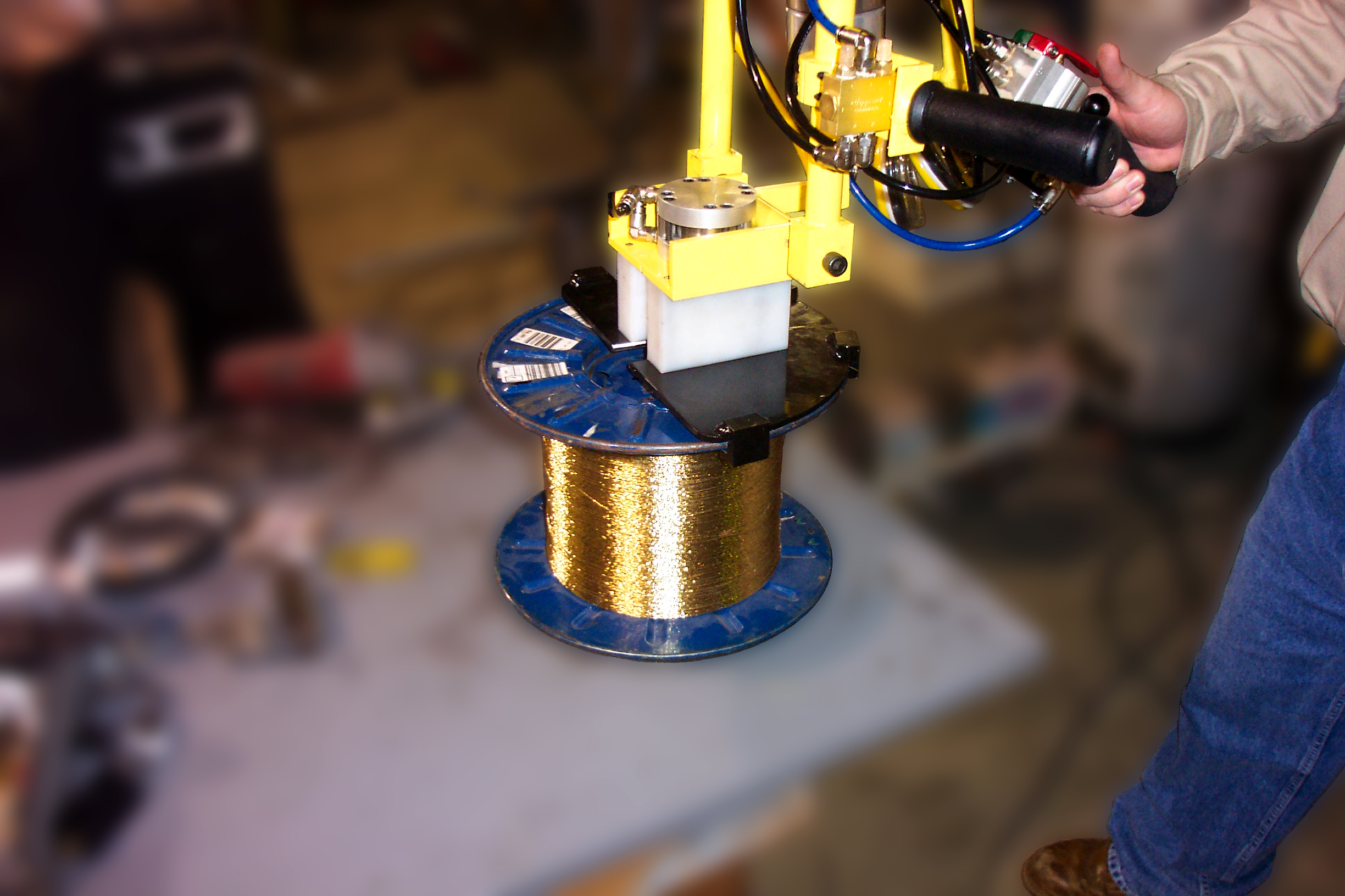 Creel Room device for wire spools