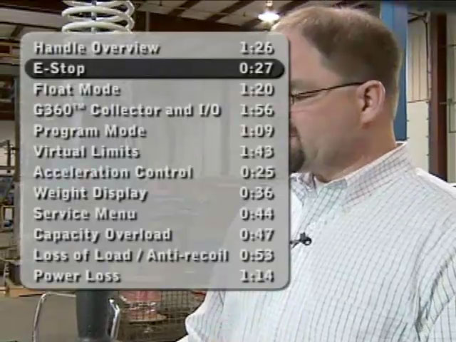 Gorbel G-Force® E-Stop Feature