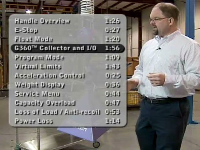 Gorbel G-Force® G360 Collector and I/O Feature