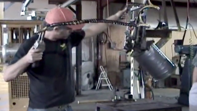 Wire Spool Handler with Gas Spring