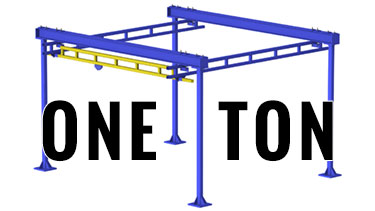 1-Ton Overhead Work Station Bridge Cranes