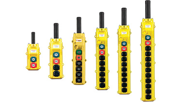 Handheld Crane Hoist Push Button Switch 2 Buttons Pendant Control Switches Pushbutton Switches for Crane Hoist Wal front 