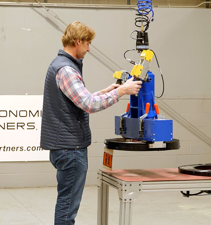 Custom Gripper for Loading a Banding Cart