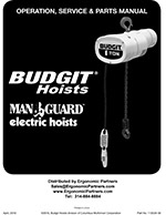 Budgit BEHC Man Guard Hoist Manual