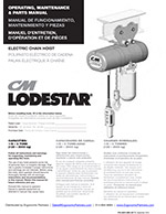 CM LodeStar Electric Chain Hoist Manual