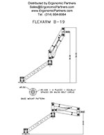 FlexArm Heavy Duty Assembler Arm B-19 Drawing