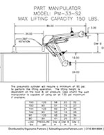 FlexArm Part Manipulator PM-33-S2 Drawing