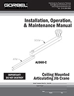 Gorbel Ceiling Mounted Articulating Jib Crane Manual