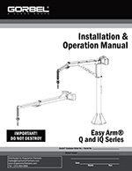 Gorbel Q/iQ Easy Arm Install and Operation Manual