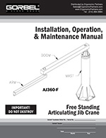 Gorbel Free Standing Articulating Jib Crane Manual
