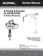 Gorbel G-Force and Easy Arm Q2 and iQ2 Service Manual