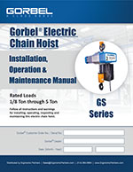 Gorbel GS Electric Chain Hoist Manual