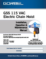 Gorbel GSS Electric Hoist Manual