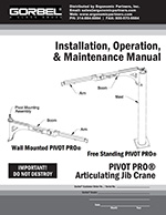 Gorbel PIVOT PRO Articulating Jib Crane Manual