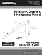 Gorbel Wall Mounted Articulating Jib Crane Manual