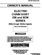 Harrington EM/SEM Hoist Manual