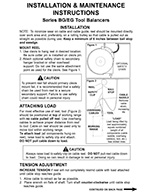 Hubbell-Gleason BG-Series Spring Balancer Manual