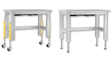 Metal Aluminium Set of 4 Adjustable Height Table Legs 