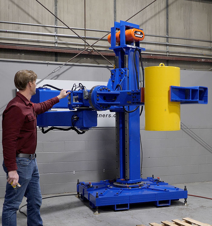 Ergonomic Jib Arm for Lifting 500 Pound Motors