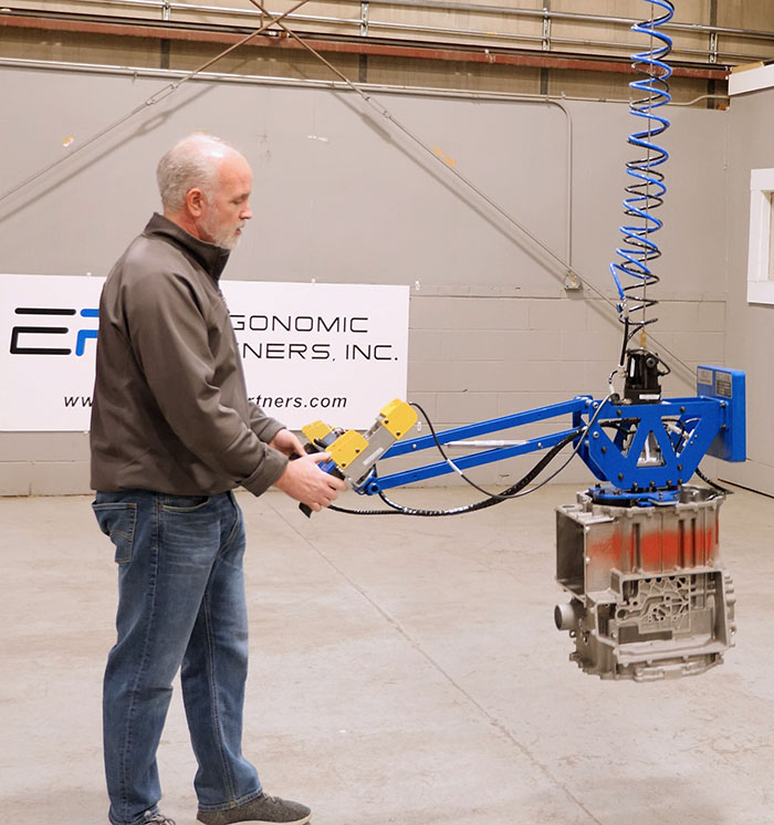 Ergonomic Lift Assist for Palletizing Automotive Parts