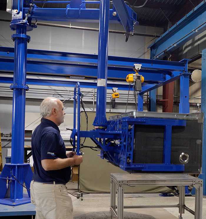 Floating Manipulator Arm with Dual Appliance Tub Gripper Tool