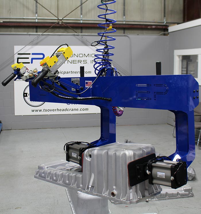 Grip and Power Rotate Lifting Device for Castings