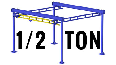 1/2-Ton Overhead Work Station Bridge Cranes