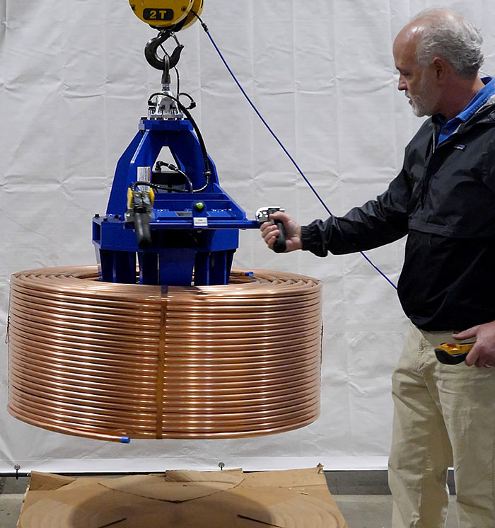 ID Gripper Tool for 1,200 Pound Copper Coils