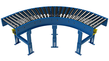 LSTRC19 Curved Line-Shaft Belt Driven Roller Conveyor by LEWCO