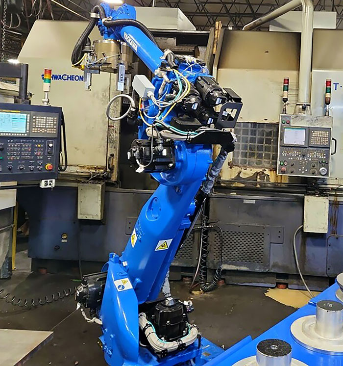 Machine Tending Robot for Multiple CNC Processes