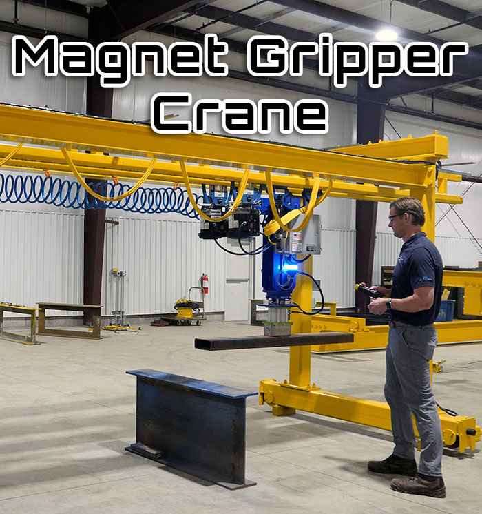 Magnet Gripper Crane for Unloading Test Parts from Large Plasma Tables