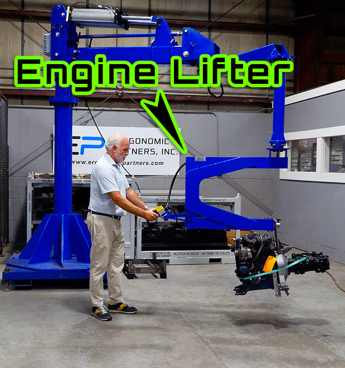 Manipulator Arm for Handling and Lifting Engines