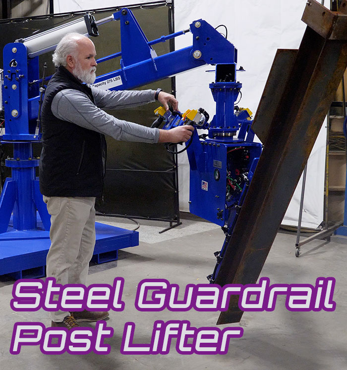 Manipulator Arm with Vacuum Gripper Tool for Steel Guardrail Posts