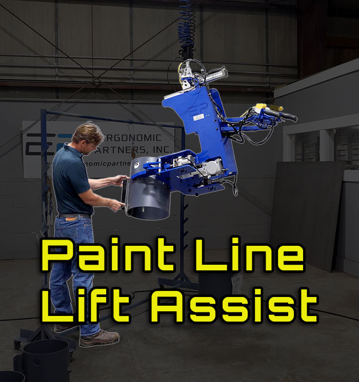 Paint Line Loading Lift Assist with Tilt Rotate