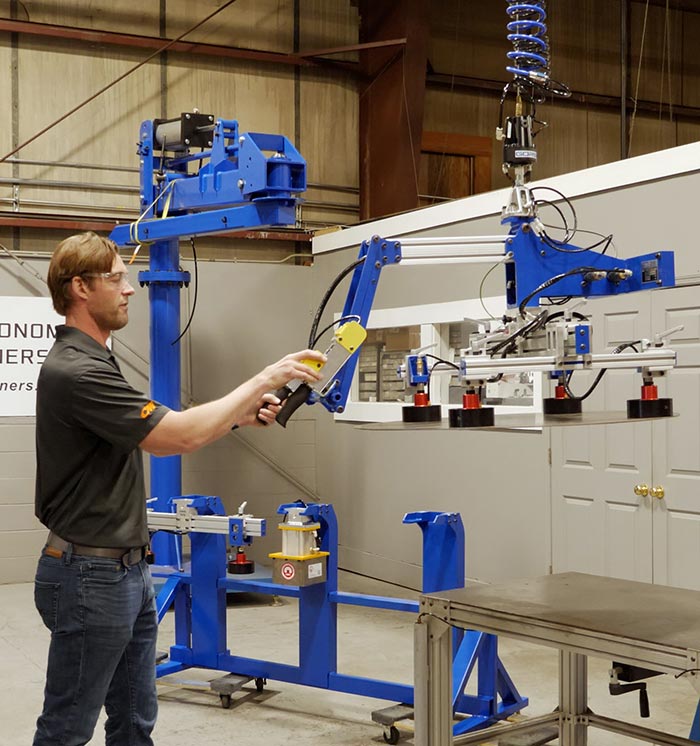 Plasma Table Unload Lifter with Interchangeable Magnets