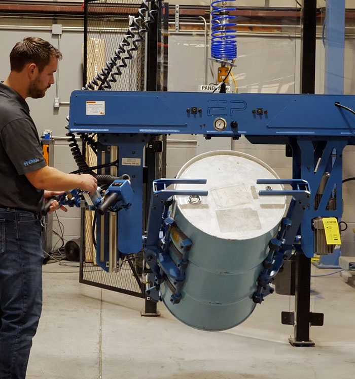 Plastic, Metal, and Fiber Drum Lifter with Rotate