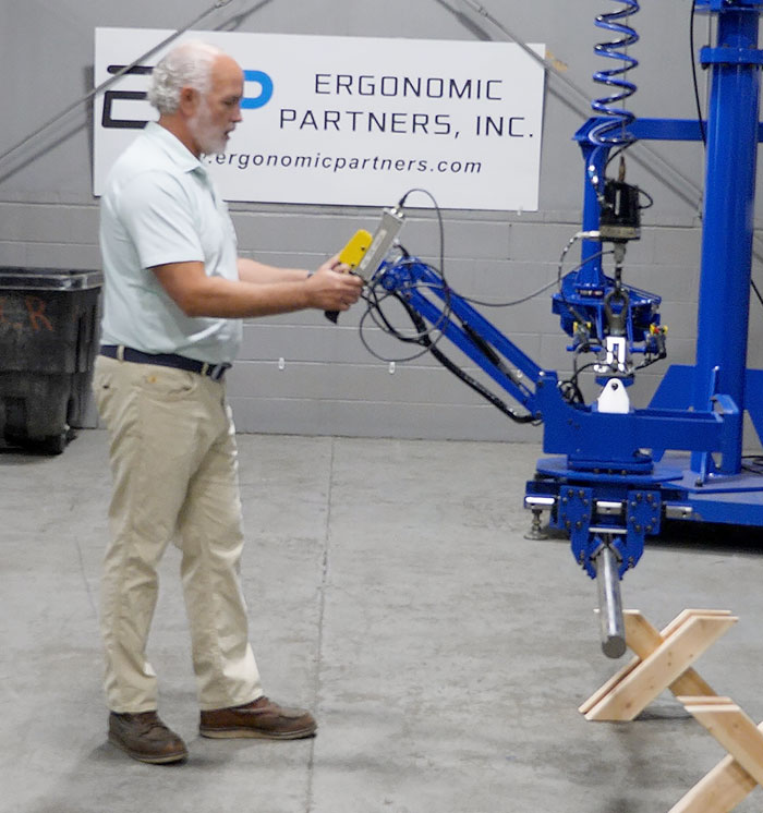 Pneumatic Grip, Lift, and Rotate Tool for High Temperature Bars