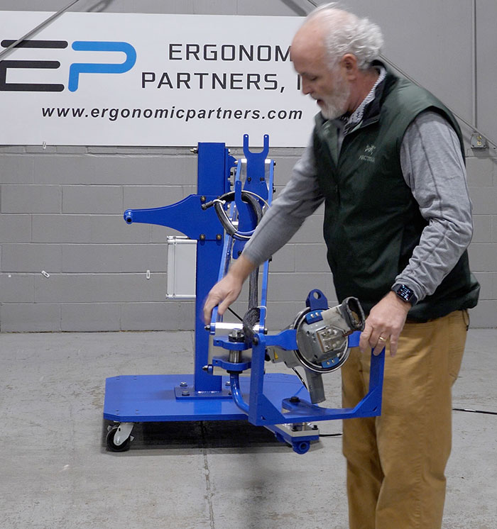 Portable Pneumatic Floating Arm for Brazing Gun