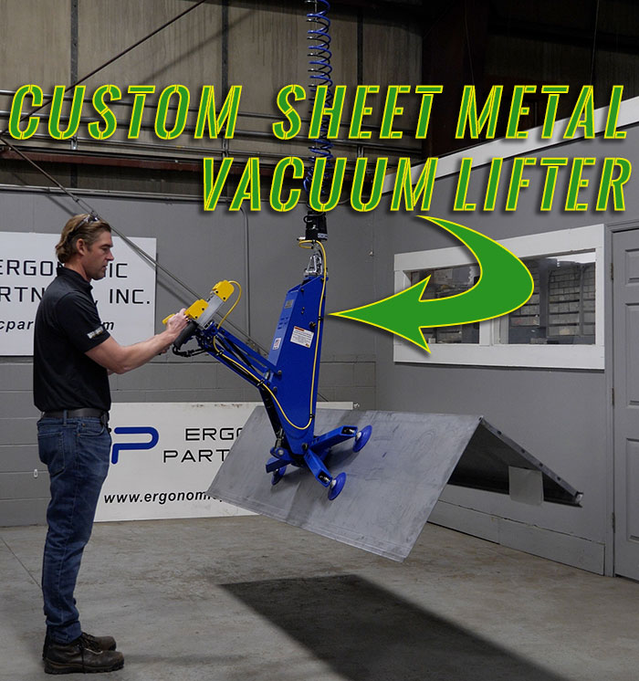 Vacuum Lift and Pitch for 100lb Angled Sheet Metal