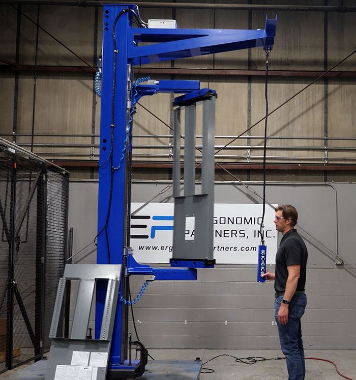 Work Positioner Tool to Grip, Lift, and Rotate Electrical Panel Dead Fronts