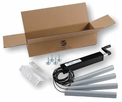 Dyna-Lift 4-Leg Manual Height Adjustable Kit, Stainless Steel Rod Ends & Feet