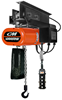 CM LodeStar Electric Chain Hoist, Three Phase with Motorized Trolley