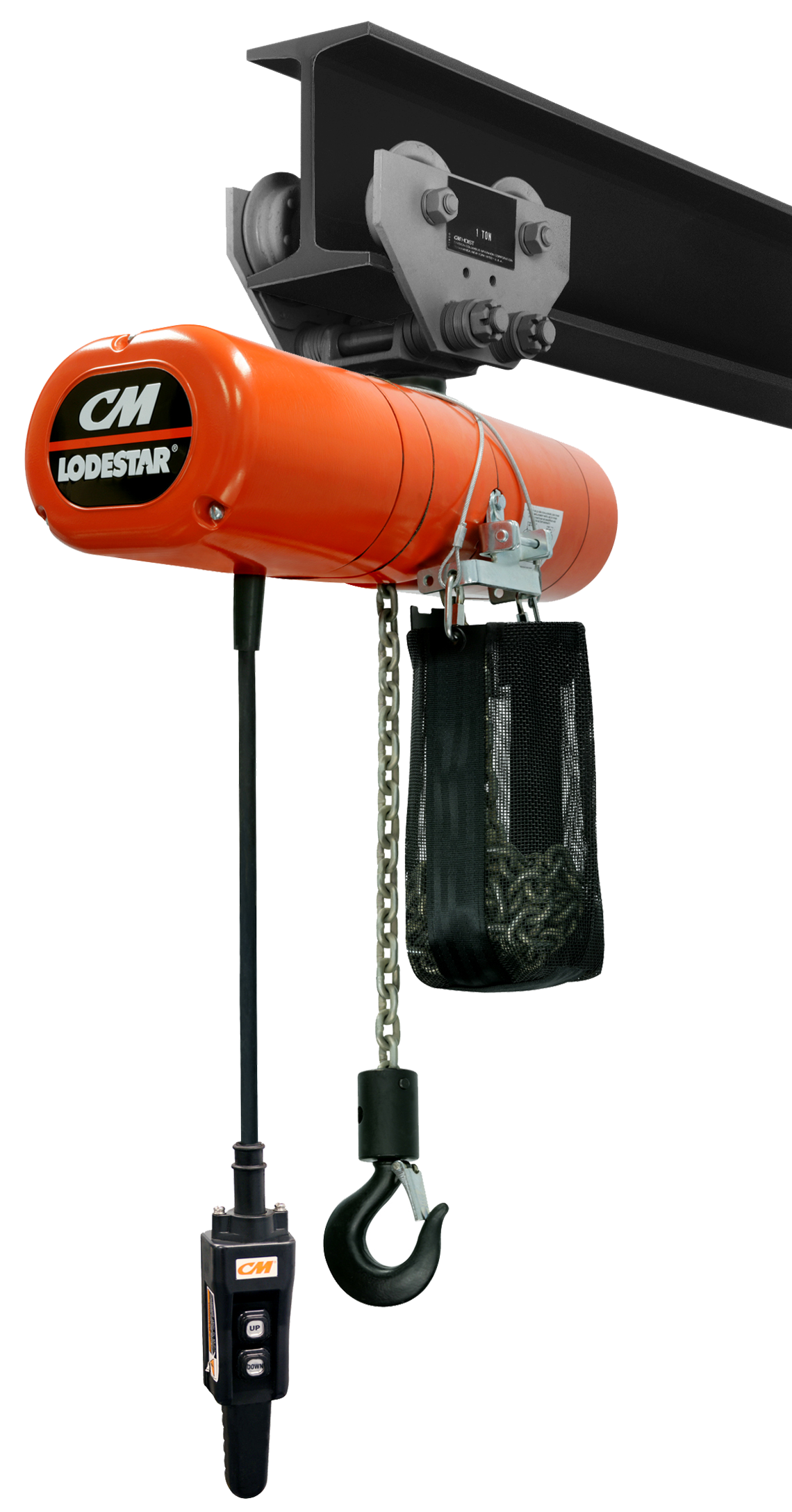 Chain Bag Mode Electric Chain Hoist 1T/2200lbs 220V 3Phase Double Brake 82ft 
