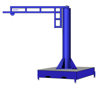 Gorbel WSJ360 Free Standing Work Station Jib Crane with Portable Base