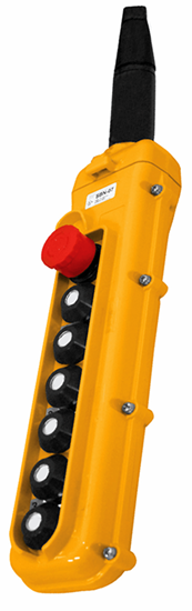 7-Button Magnetek SBN-7 Pendant with E-Stop Button